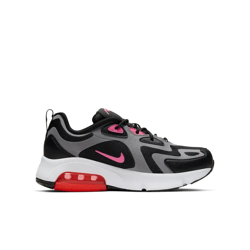 Nike Air Max 200 Black Hot Punch (GS) Black/Gunsmoke/White (CT6388-001)