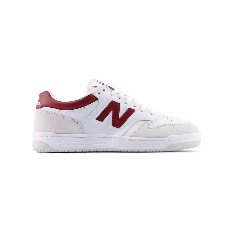 New Balance 480 White Beige Dark Red (BB480LIR)