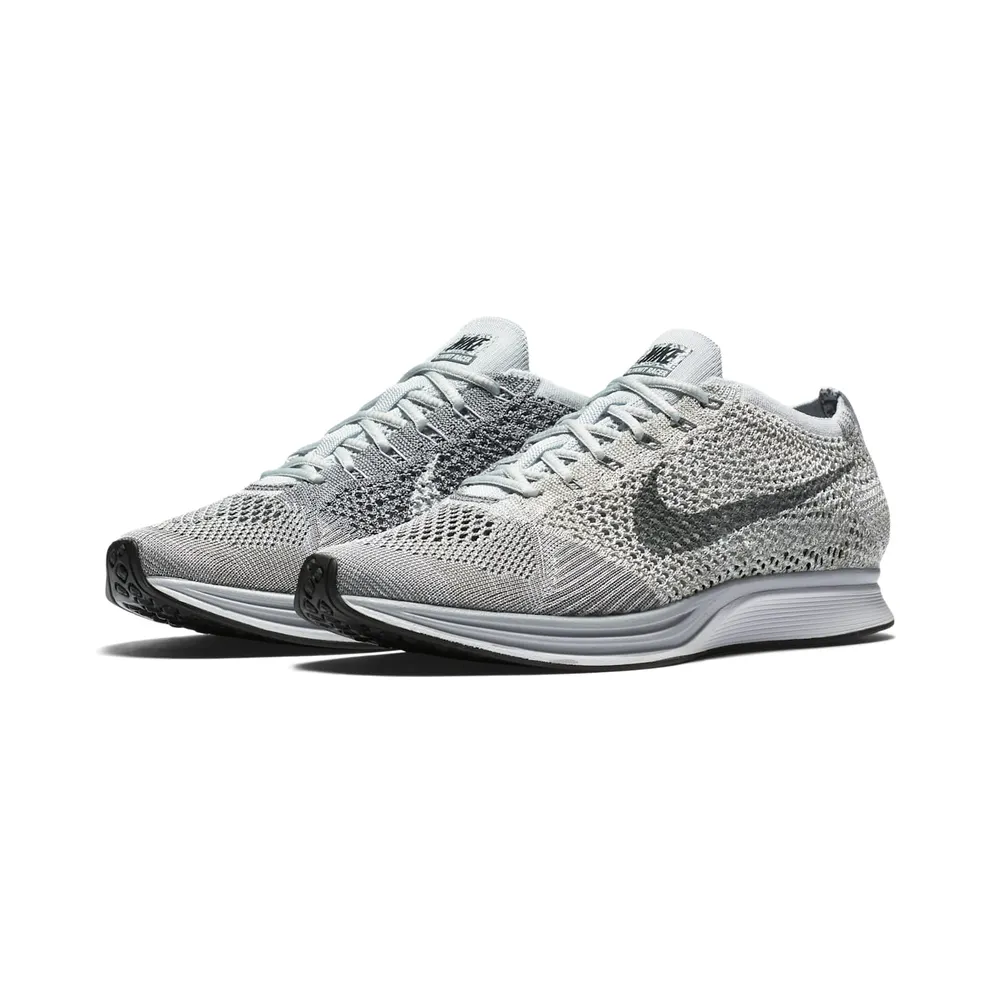 Nike Flyknit Racer Pure Platinum Pure Platinum/Cool Grey-White-Neutral Olive (862713-002)