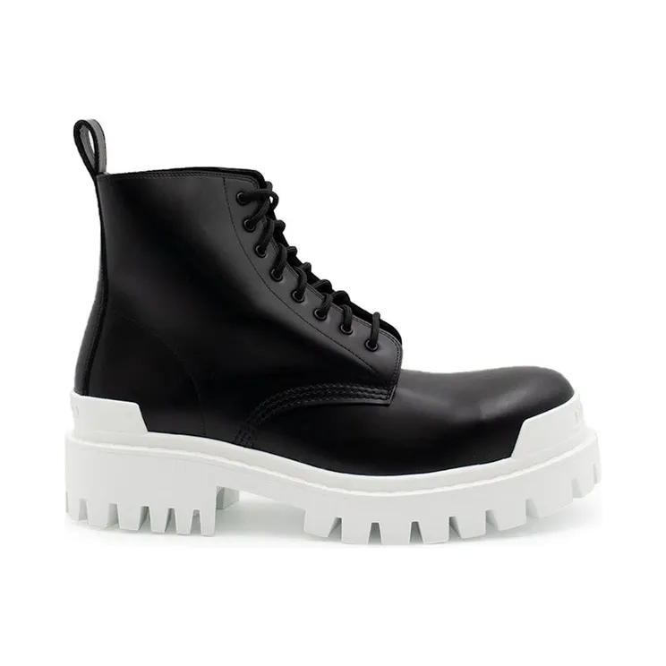 Balenciaga Strike Lace-Up Boot Black White (589338WA9671090)