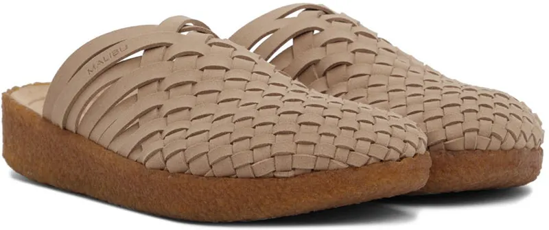 Malibu Sandals Beige Colony Mules (MS11-0108)