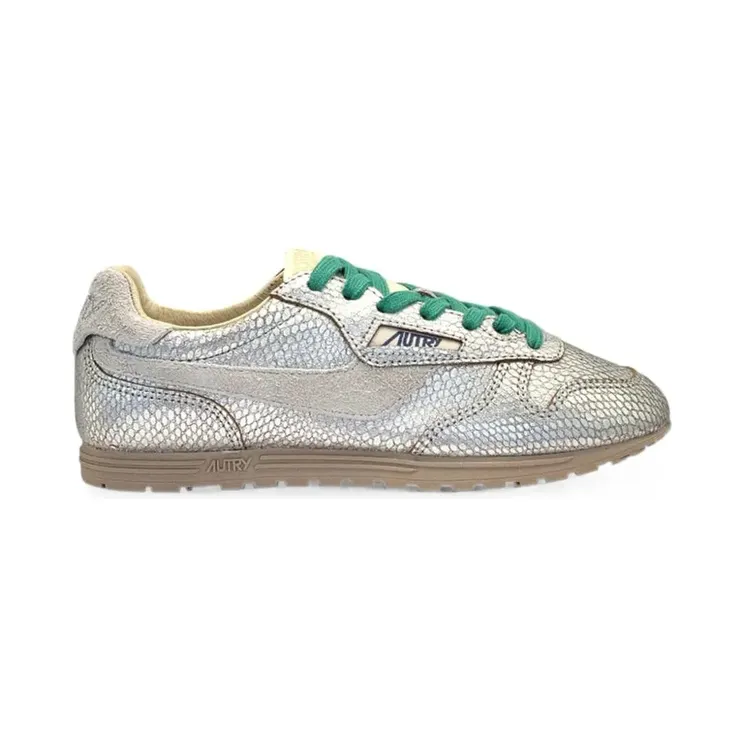 Autry Metallic met slangenleer-effect “Silver” (WSLWXA01)