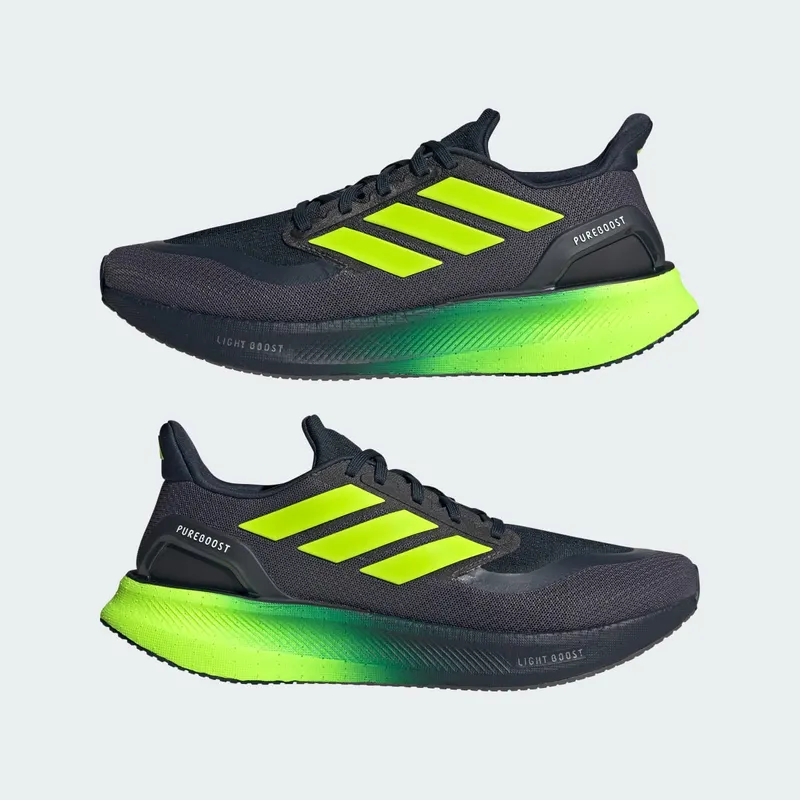 Adidas Pureboost 5 Running Shoes Aurora Ink / Lucid Lemon / Grey Strata (JH6446)