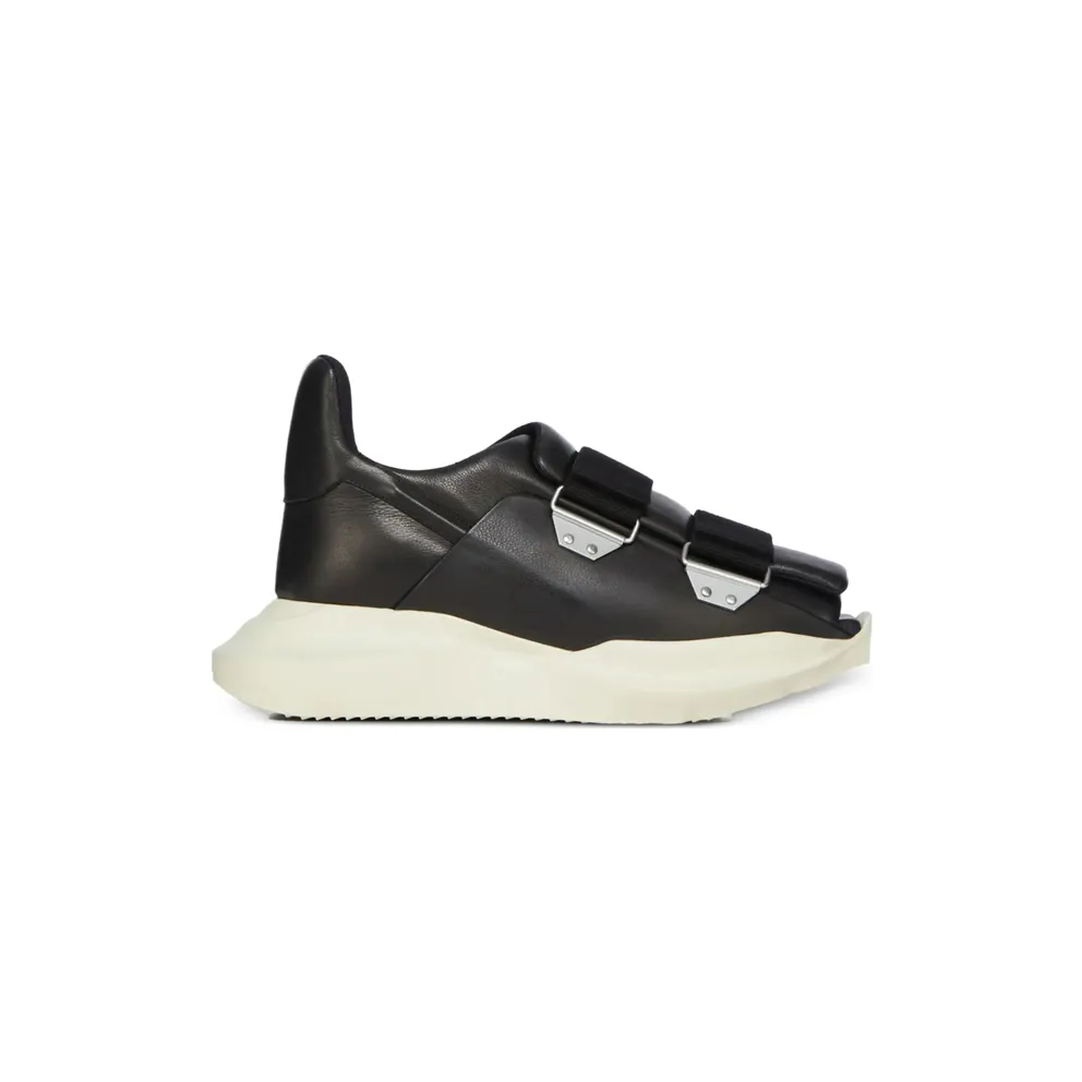 Rick Owens Temple Geth Touch-strap Leather “Black” (RR01F2816 LCN 91)