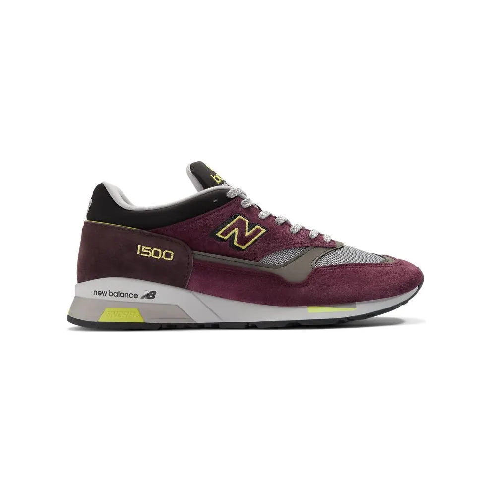 New Balance 1500 MiUK Plum Wine Neon Yellow (U1500PUL)