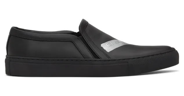 Givenchy Black and Silver Urban Slip Sneakers (BH200MH0RX)