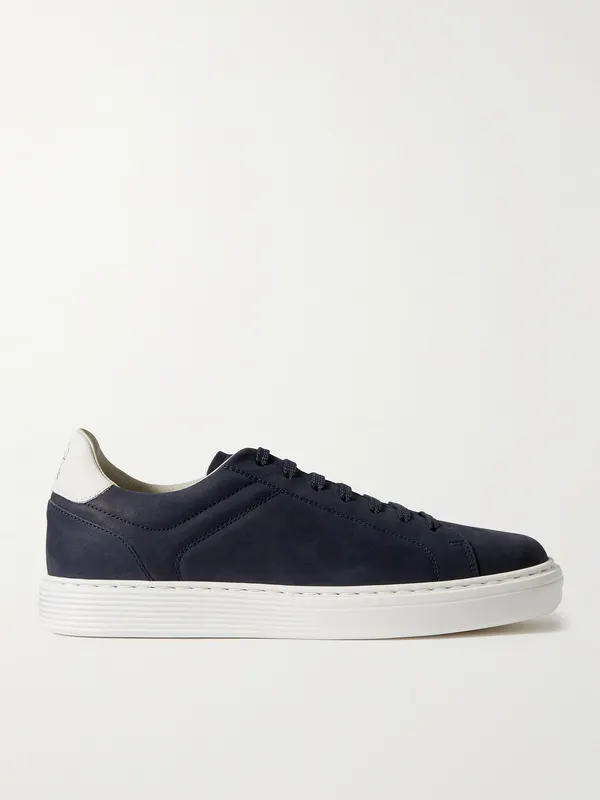 Brunello Cucinelli Nubuck Sneakers Navy (MZUDBTJ264)