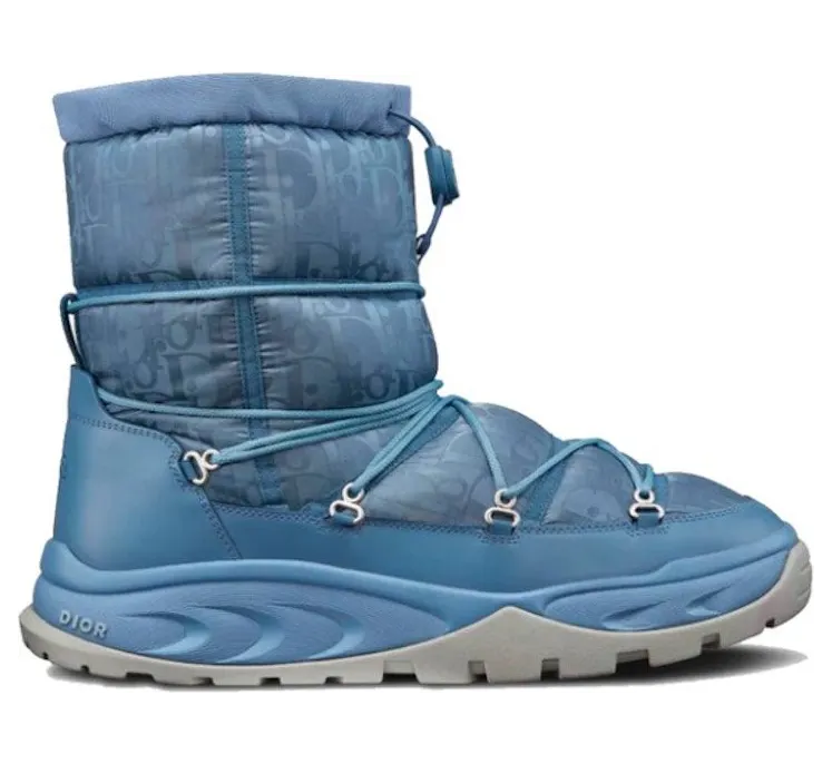Dior Snow Ankle Boot Blue Oblique Nylon (3BO267ZLP500395)