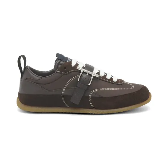 Alexander McQueen EC1 T-Bar met vlakken en gespbandje “Brown” (854018WIAJO)