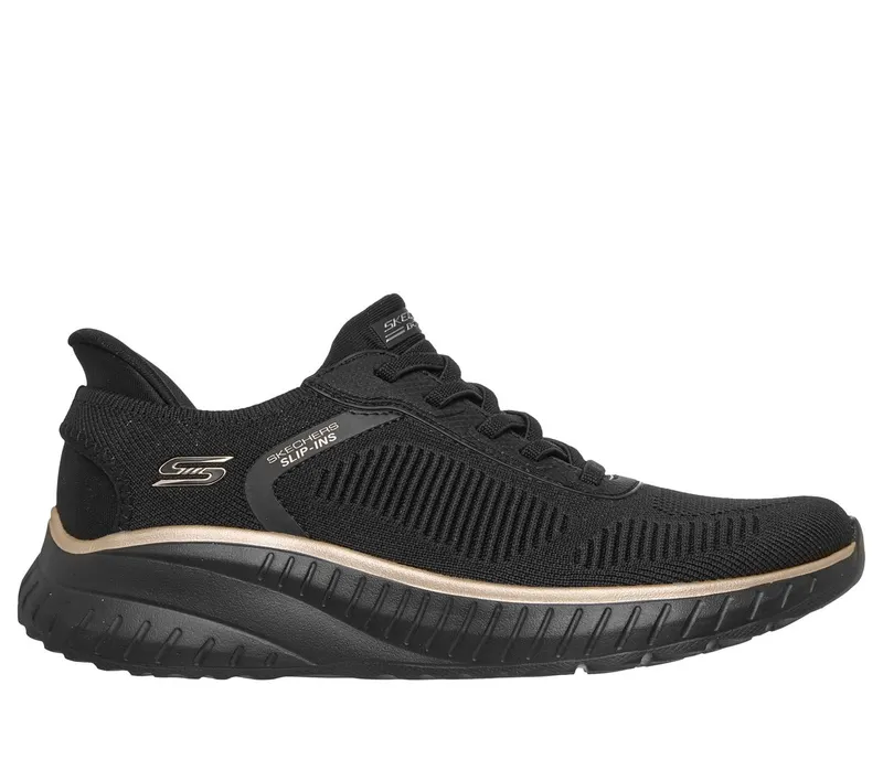 Skechers Slip-ins: BOBS Sport Squad Chaos Sneaker Black/Roos Gold
