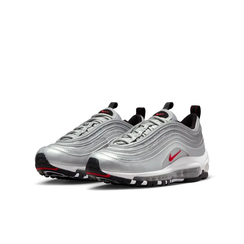Nike Air Max 97 Silver Bullet 2016/2017 (GS) Metallic Silver/Varsity Red-White-Black (918890-001)