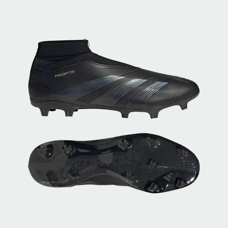 adidas Predator League Laceless FG Core Black Carbon Gold Metallic (IF6334)