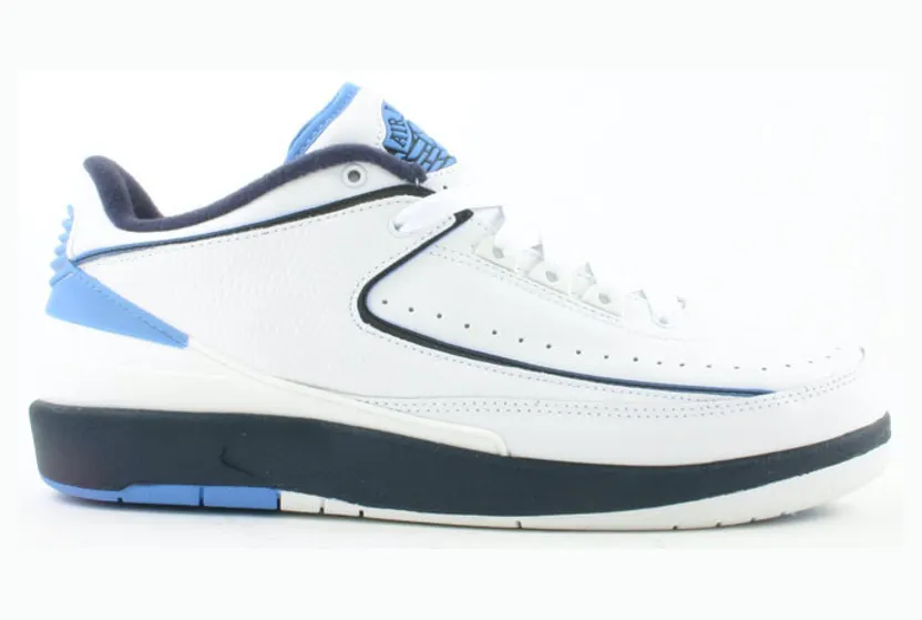 Air Jordan 2 Retro Low ‘Midnight Navy’ White/Midnight Navy-Columbia Blue (309837-141)
