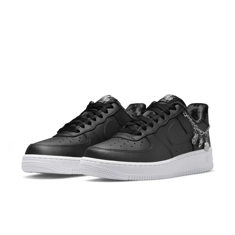 Nike Air Force 1 Low LX Black Pendant (W) – “Black / White / Metallic Silver” (DD1525-001)