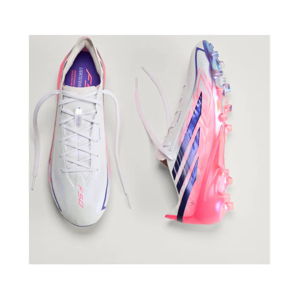 adidas F50 Hyperfast Elite Artificial Grass Football Boots “Cloud White / Solar Purple / Solar Turbo” (KJ6089)