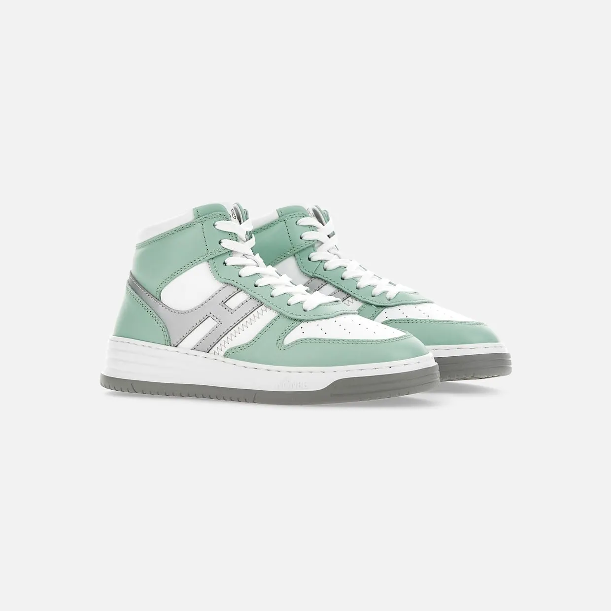 Sneakers Hogan H630 High Top White Green Silver (HXW6300EU40OE6543X)