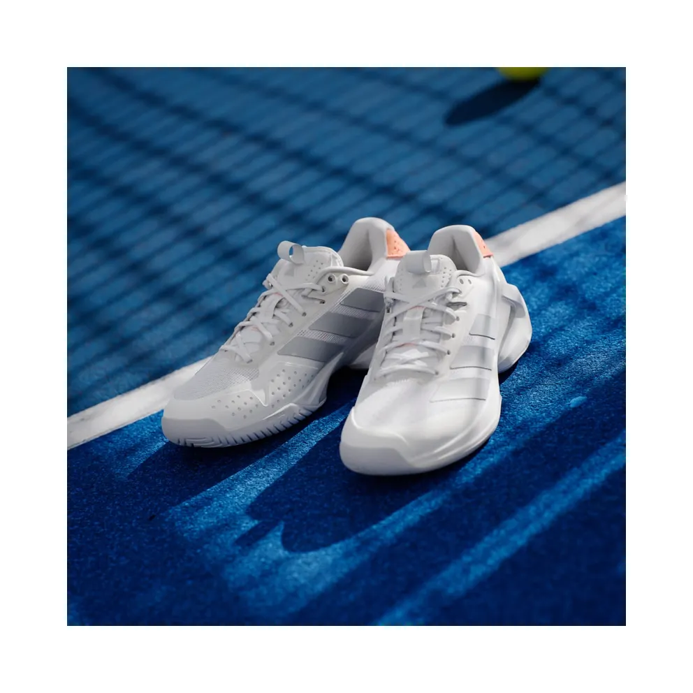 Adidas adizero Ubersonic 5 Tennis Cloud White / Halo Blue / Beam Orange (JR1755)