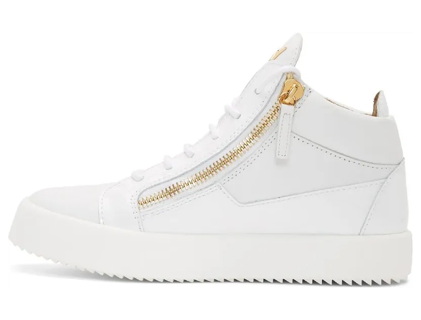 Giuseppe Zanotti White Kriss High-Top Sneakers (RU70009 72686) (3)