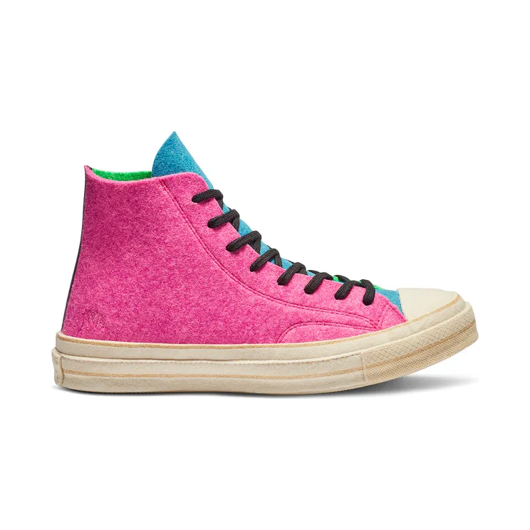 Converse J.W. Anderson x Chuck 70 Hi Top ‘Felt’ Fuchsia Purple/Island Green (162843C)