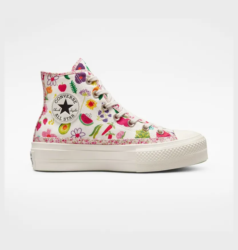 Converse Chuck Taylor All Star Lift Platform Festival Smoothie Egret/egret/green Beam