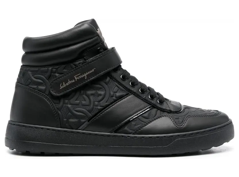 Ferragamo High-Top- mit Prägung – Black (754083)