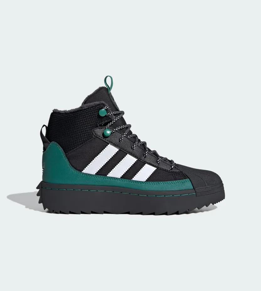 Adidas Superstar Winter Trek Kids Core Black / Cloud White / Active Green (ID1018)