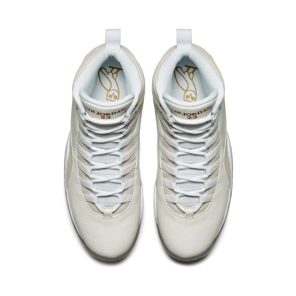 Jordan 10 Retro Drake OVO White Summit White/Metallic Gold-White (819955-100)
