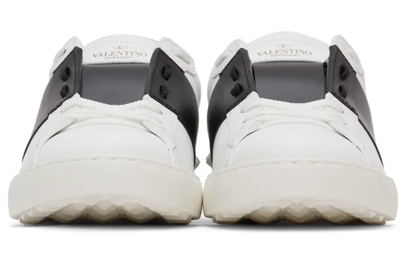 Valentino Garavani White & Blue Calfskin Open Sneakers (XY2S0830BLU) (2)