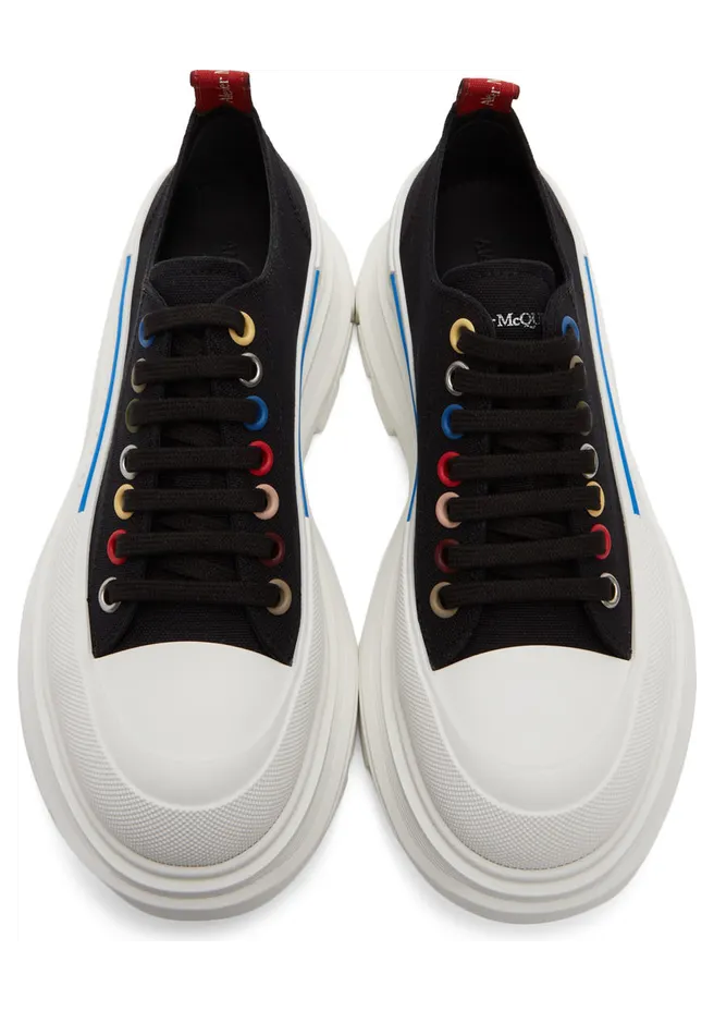 Alexander McQueen Black & Multicolor Treadslick Sneakers (604257W4MVG1522) (5)