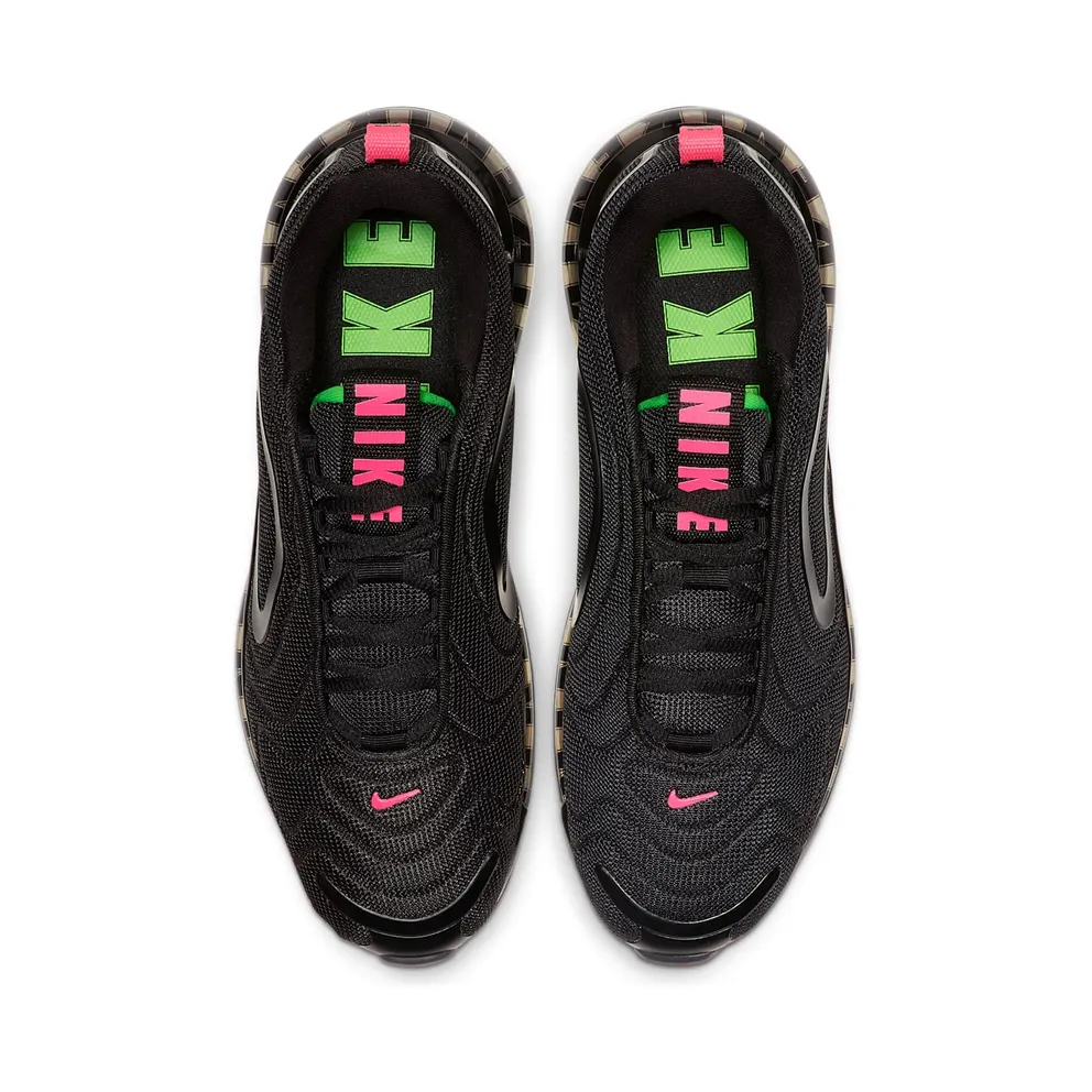 Nike Air Max 720 Big Logos Black Black/Hyper Pink-Scream Green (CQ4614-001)