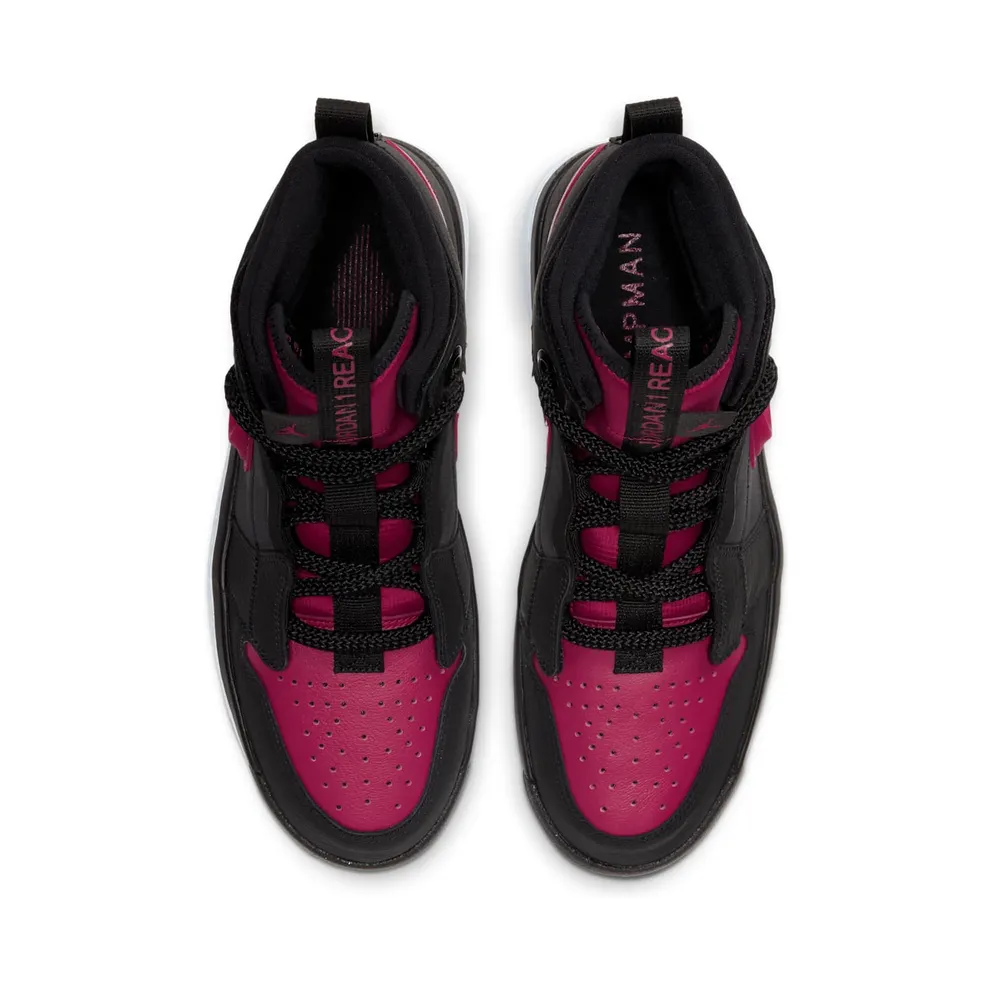 Jordan 1 High React Black Noble Red Black/White-Noble Red (AR5321-006)