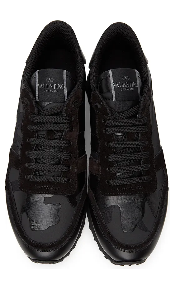 Valentino Garavani Black Camo Rockrunner Sneakers (WY0S0723NSD) (5)