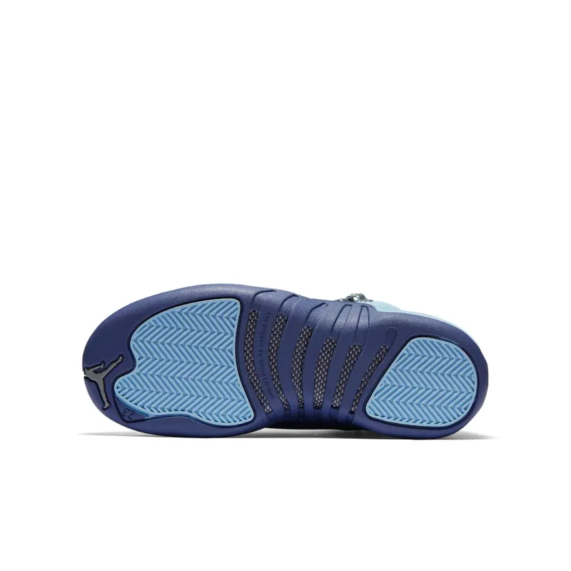 Jordan 12 Retro Hornets (GS) Blue Cap/Metallic Silver-Dark Purple Dust (510815-418)