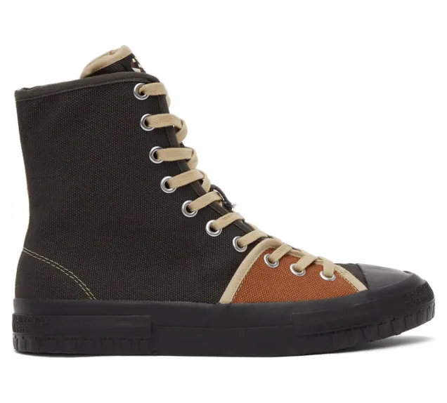 CamperLab Brown and Orange Twins Hi Sneakers (K300388-002)