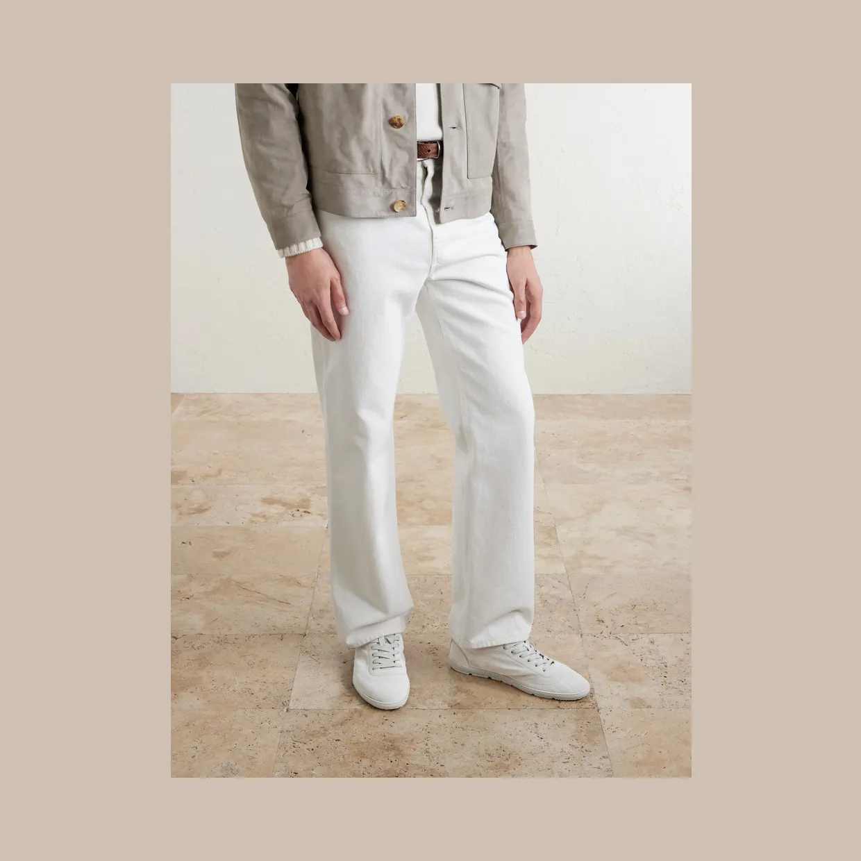 Brunello Cucinelli Suede Sneakers Off-white (MPUCAHN345) (2)