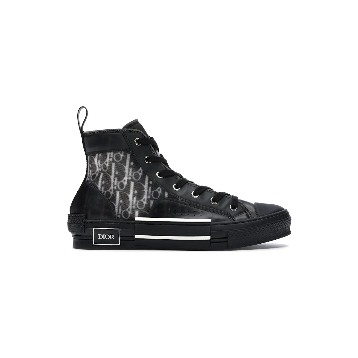 Dior B23 High Top Canvas Oblique Black (2)