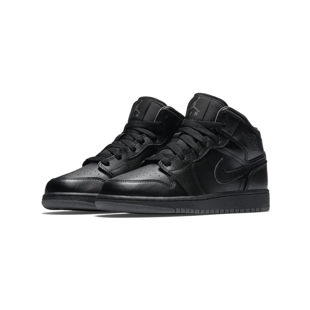 Jordan 1 Mid Black Dark Grey Outsole (GS)