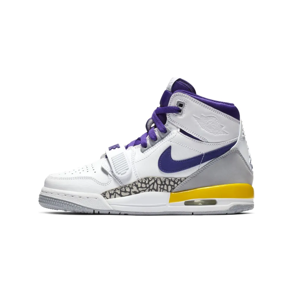 Jordan Legacy 312 Lakers (GS) White/Field Purple-Amarillo (AT4040-157)