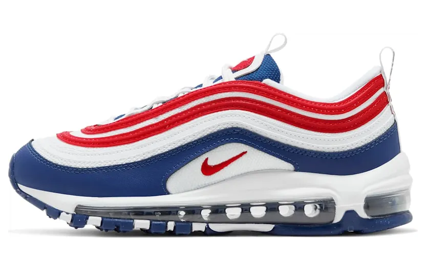 Nike Air Max 97 GS ‘USA’ White/Obsidian/University Red (CW5856-100)