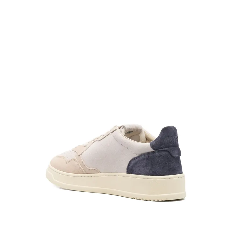 Autry Medalist Panelled Lace-up “Neutrals/Blue” (AULM TS29)