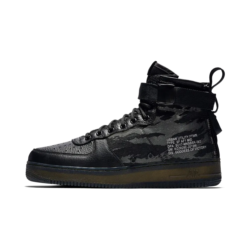 Nike Special Field Air Force 1 Mid Tiger Camo Black Cargo Khaki (AA7345-001)