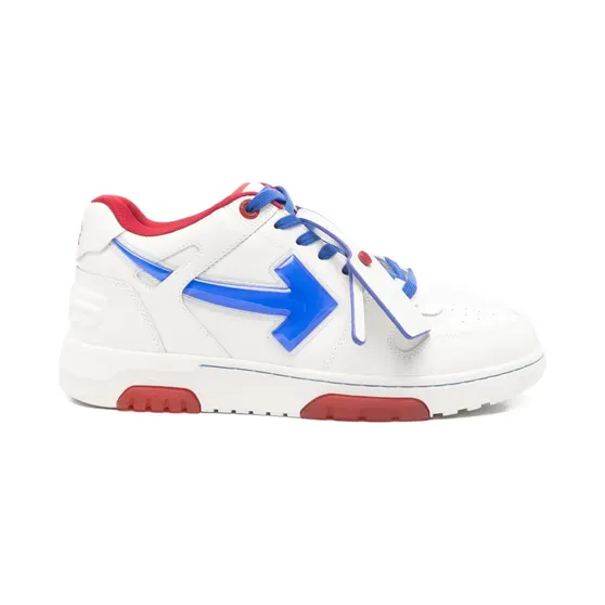 OFF-WHITE Out Of Office OOO Low Tops Bubble Arrow White Cobalt Blue (OMIA189S26LEA0090147)