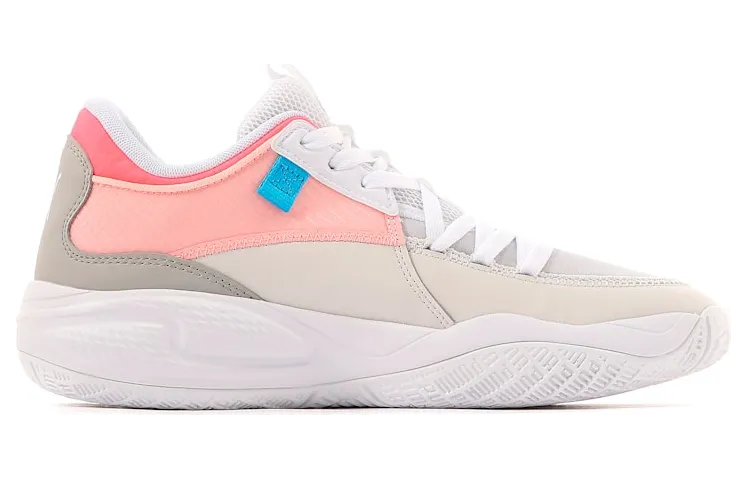 Puma Court Rider Twofold basketbalschoenen Wit/Paars (195658-02)