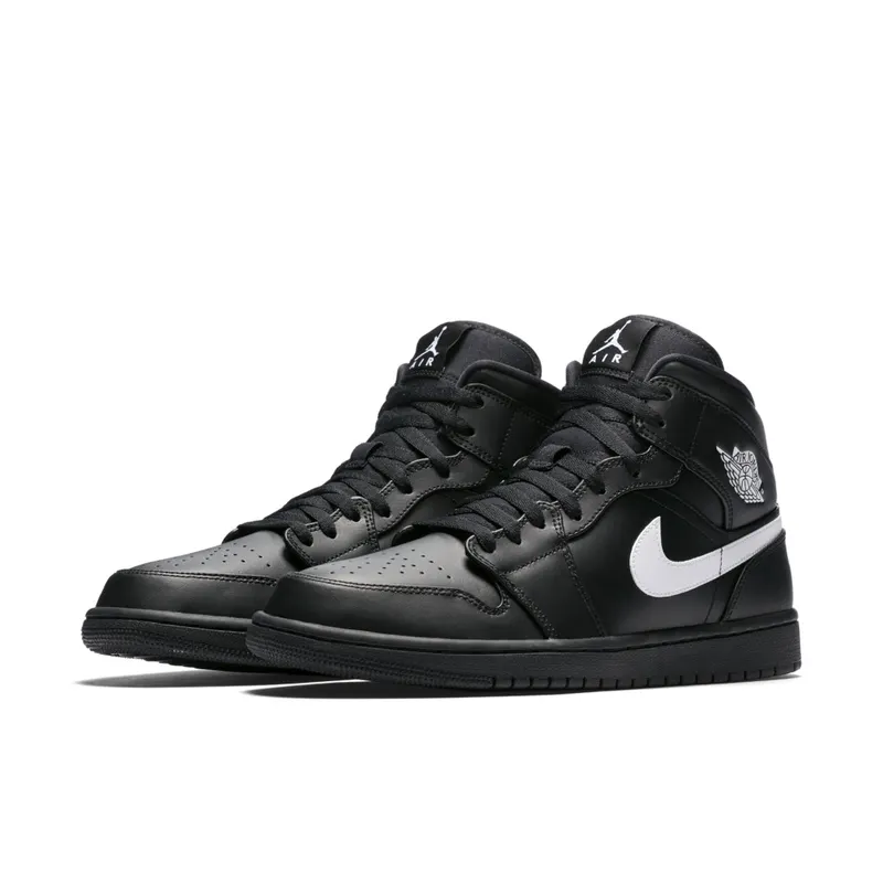 Jordan 1 Mid Black White (2018) Black/White-Black (554724-049)