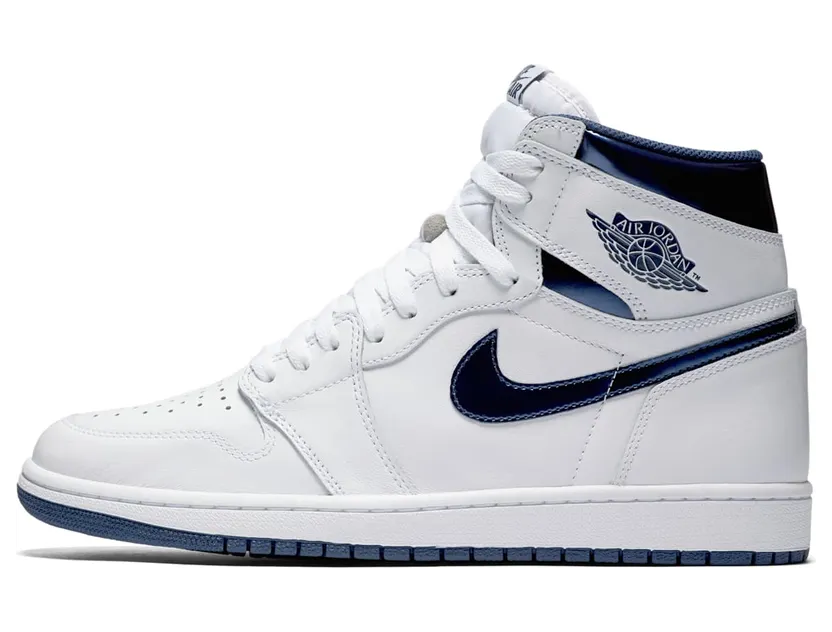 Air Jordan 1 Retro High OG Metallic “White / Midnight Navy” (555088-106)