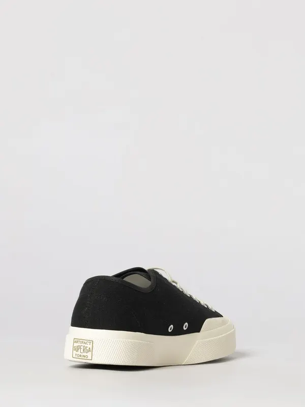 SUPERGA 2432 Works Cotton with Rubber Toe Cap and Sole Black (S51347WA0U)