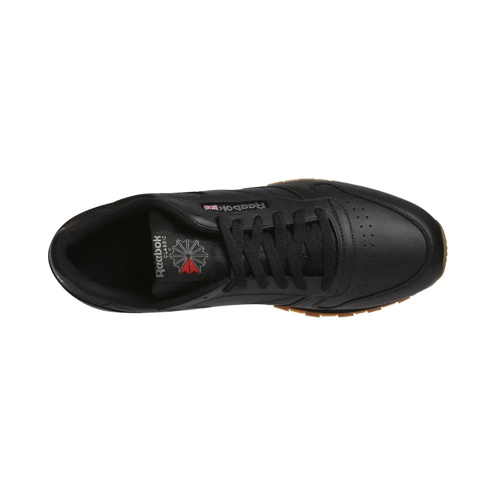 Reebok Classic Leather Shoes Intense Black / Gum