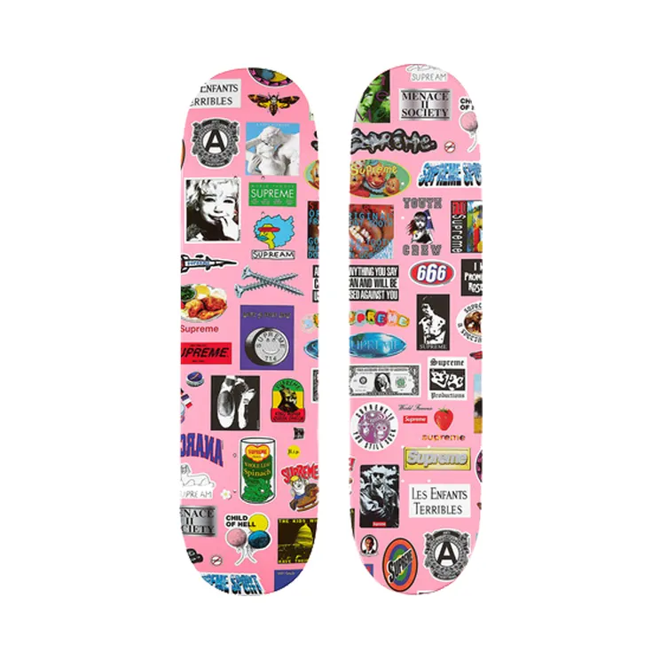 Supreme Stickers Skateboard Pink – 8.25″ x 32.25″ (SS21) (SSS21)