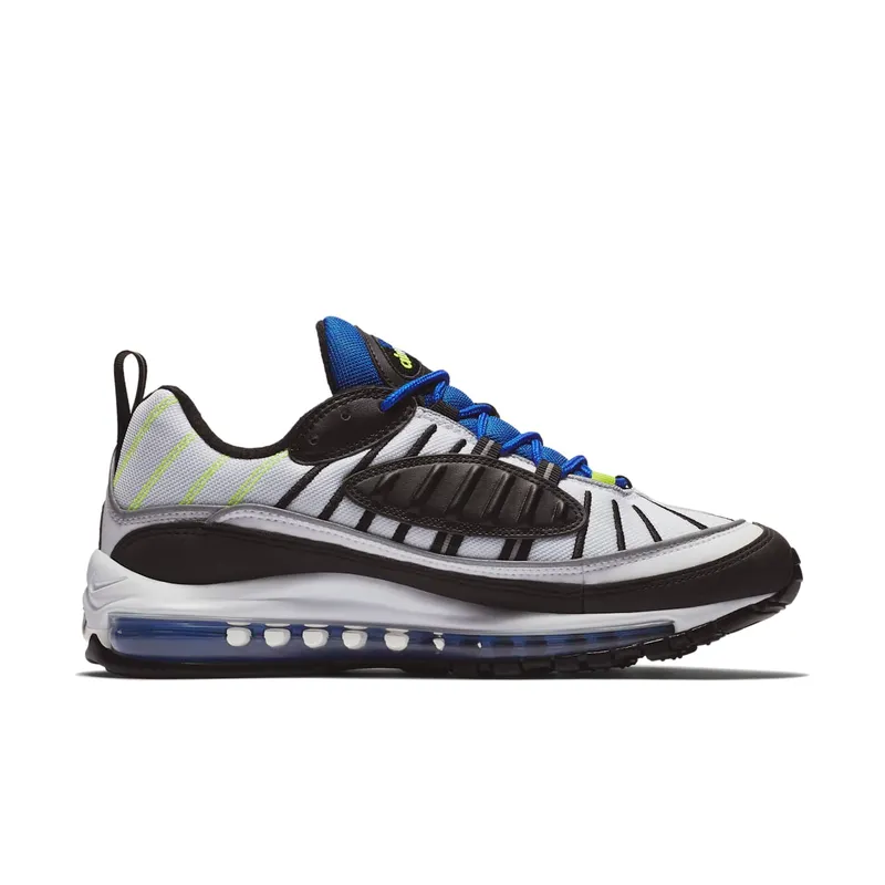 Nike Air Max 98 White Black Racer Blue White/Black-Racer Blue-Volt (640744-103)
