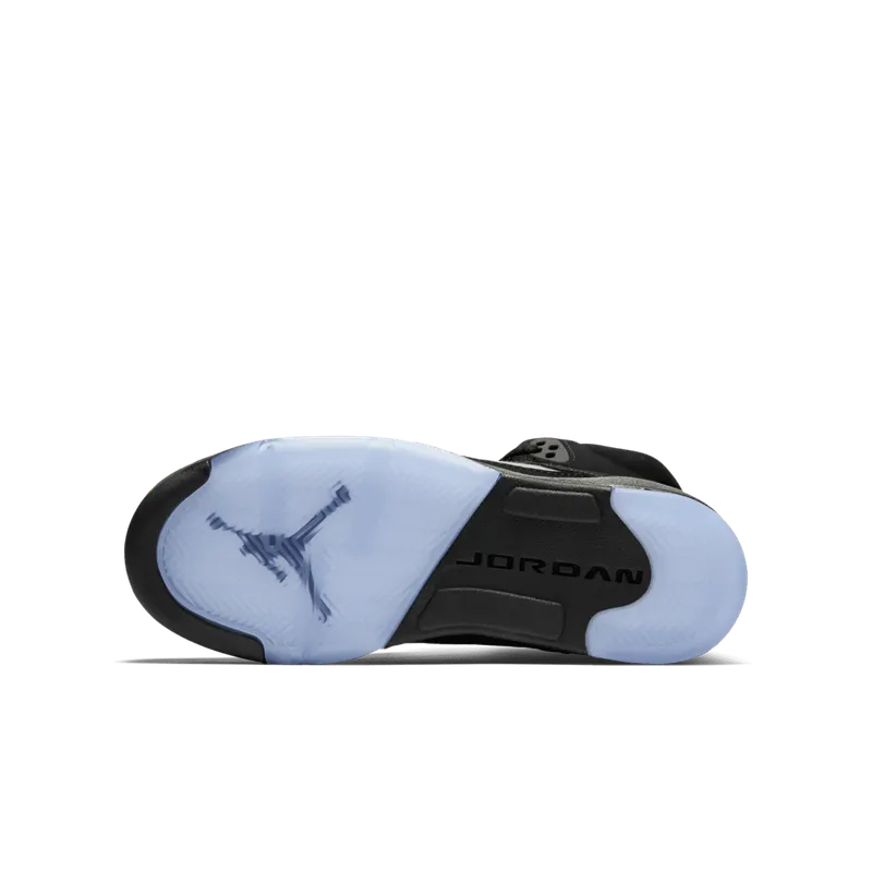 Jordan 5 Retro Black Metallic 2016 (GS) Black/Fire Red-Metallic Silver-White (845036-003)
